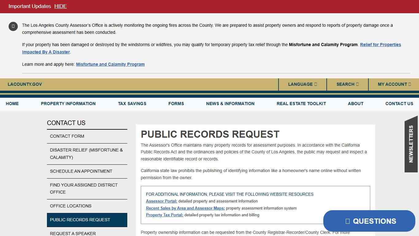 Assessor - Public Record